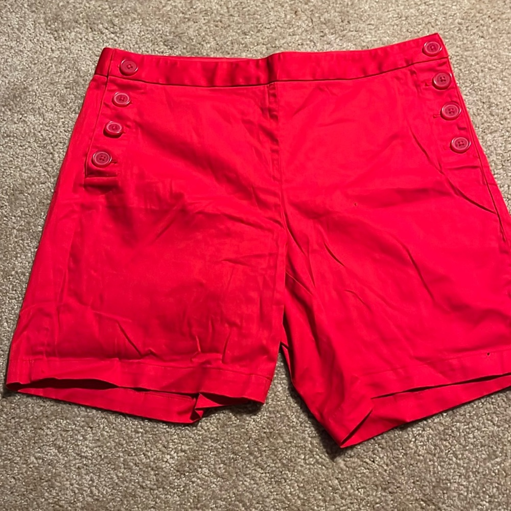Brooks Brothers - Vibrant Red Button-Accent Shorts size 12